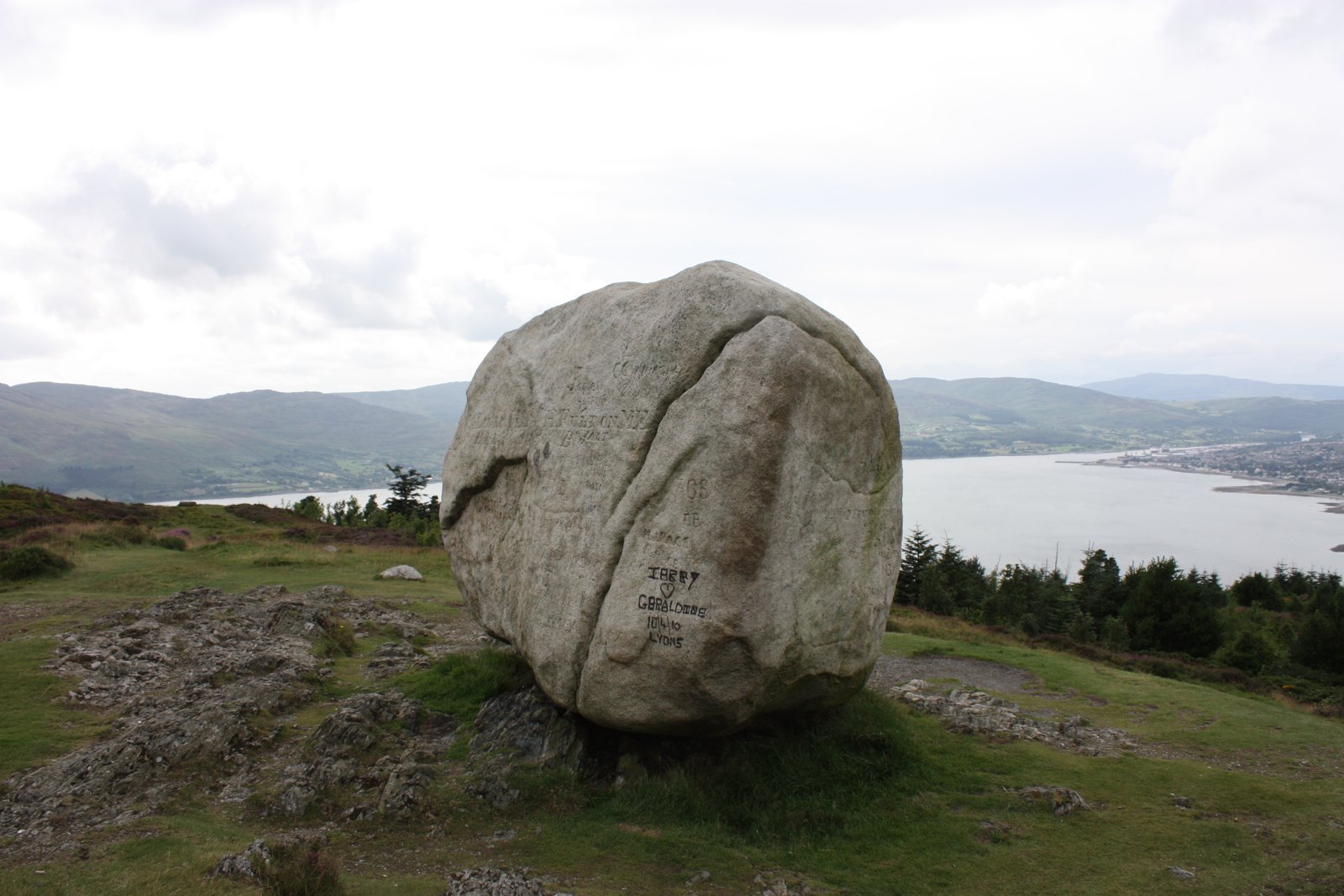Cloughmore Stone above Carlingford Lough