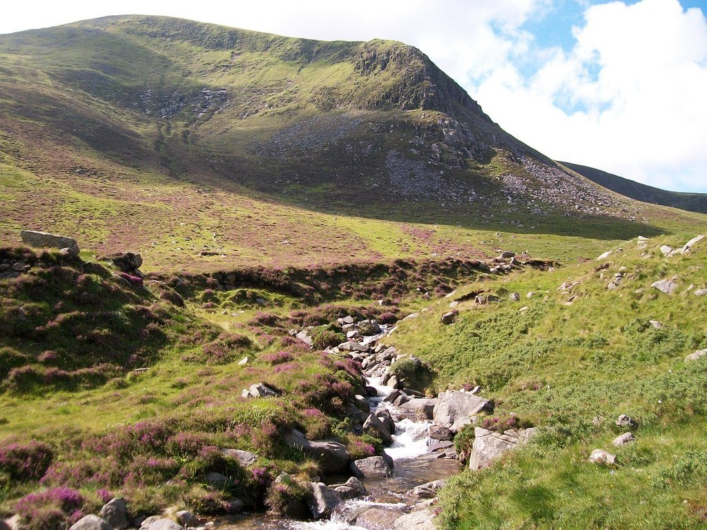 The open Glen River valley below Donard